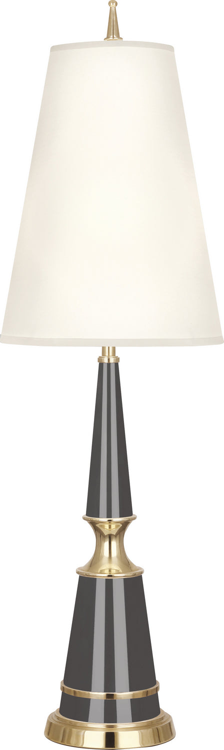 Robert Abbey - A901X - One Light Table Lamp - Jonathan Adler Versailles - Ash Lacquered Paint w/ Modern Brass