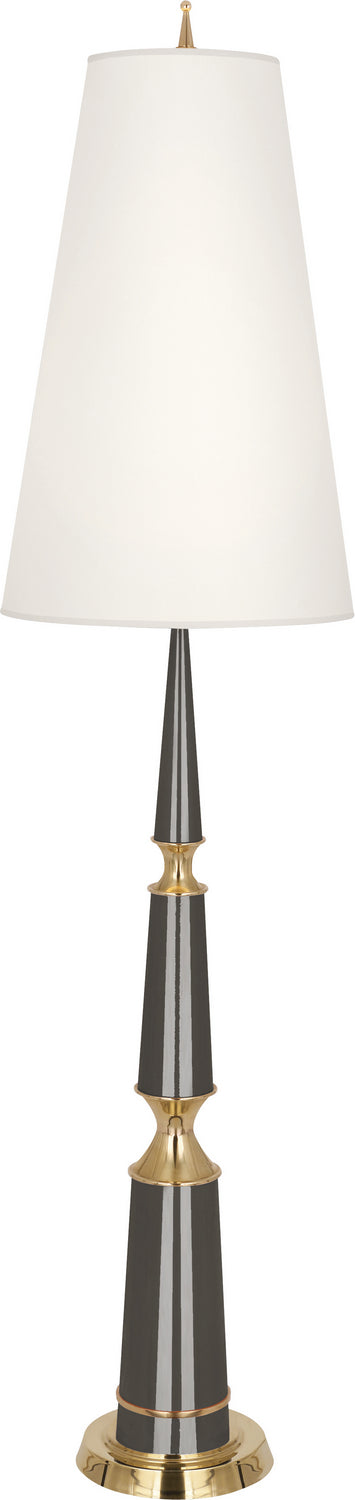Robert Abbey - A902X - One Light Floor Lamp - Jonathan Adler Versailles - Ash Lacquered Paint w/ Modern Brass