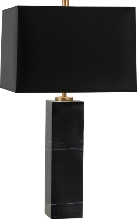 Robert Abbey - B796X - One Light Table Lamp - Jonathan Adler Canaan - Black Marble Base w/ Antique Brass