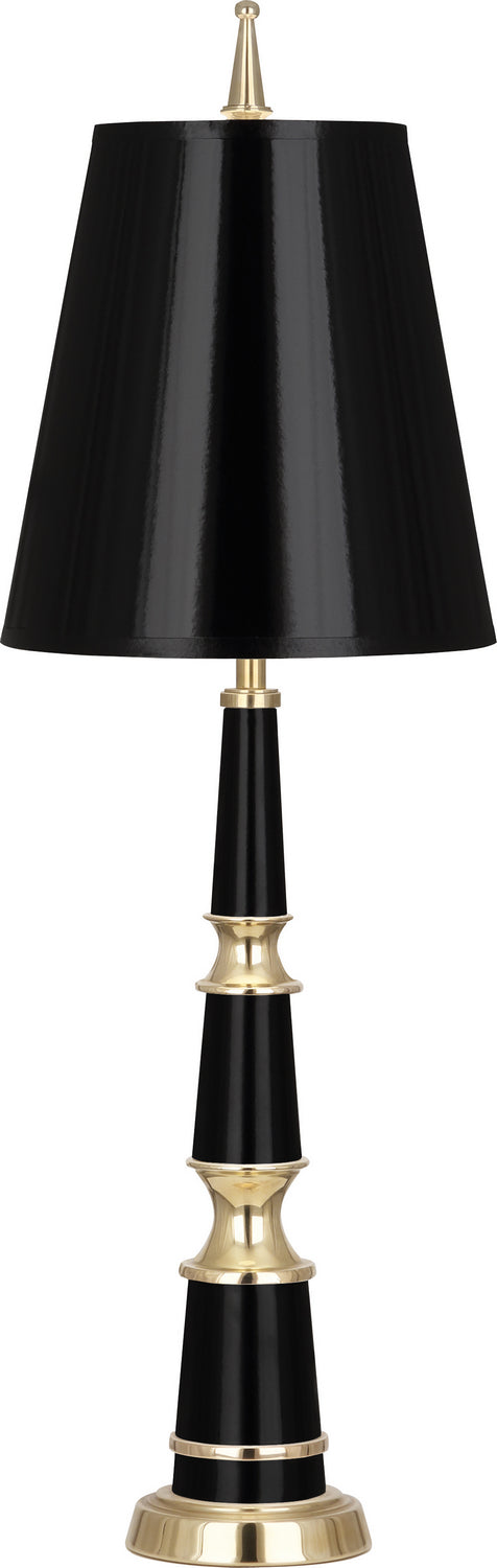 Robert Abbey - B900 - One Light Accent Lamp - Jonathan Adler Versailles - Black Lacquered Paint w/ Modern Brass