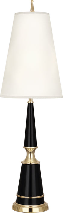 Robert Abbey - B901X - One Light Table Lamp - Jonathan Adler Versailles - Black Lacquered Paint w/ Modern Brass