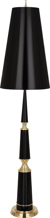 Robert Abbey - B902 - One Light Floor Lamp - Jonathan Adler Versailles - Black Lacquered Paint w/ Modern Brass