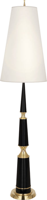 Robert Abbey - B902X - One Light Floor Lamp - Jonathan Adler Versailles - Black Lacquered Paint w/ Modern Brass