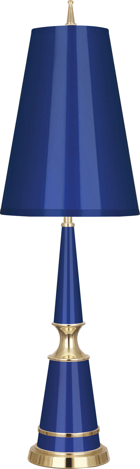 Robert Abbey - C901 - One Light Table Lamp - Jonathan Adler Versailles - Navy Lacquered Paint w/ Modern Brass