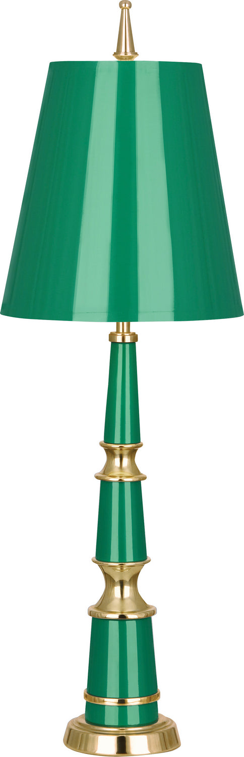 Robert Abbey - G900 - One Light Accent Lamp - Jonathan Adler Versailles - Emerald Lacquered Paint w/ Modern Brass