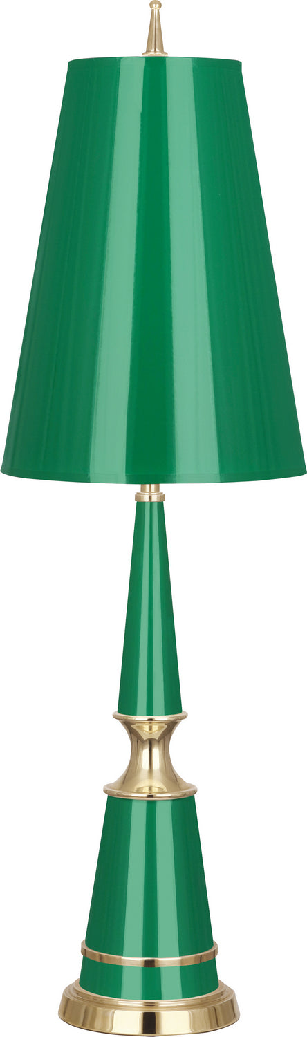 Robert Abbey - G901 - One Light Table Lamp - Jonathan Adler Versailles - Emerald Lacquered Paint w/ Modern Brass