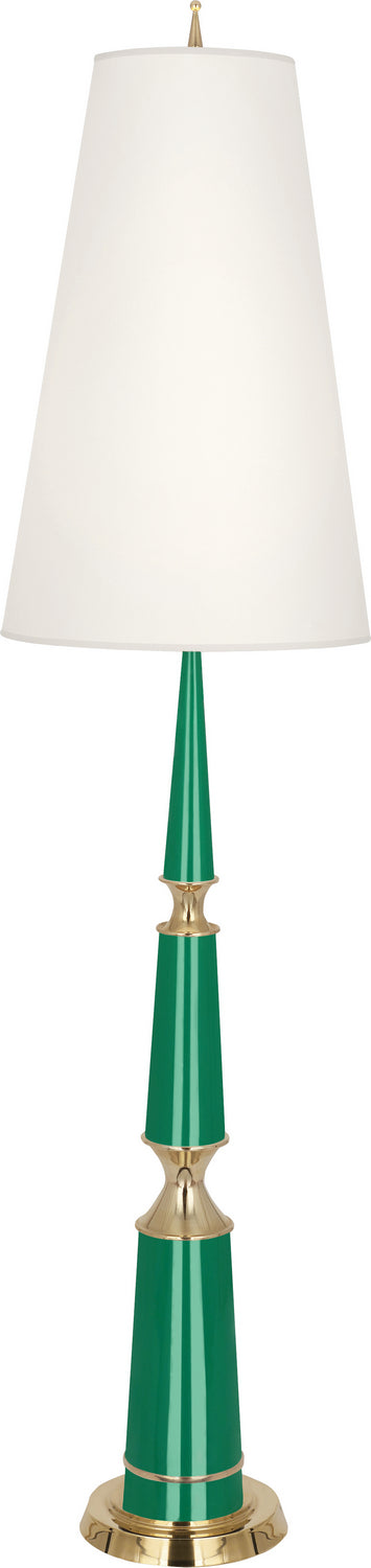 Robert Abbey - G902X - One Light Floor Lamp - Jonathan Adler Versailles - Emerald Lacquered Paint w/ Modern Brass