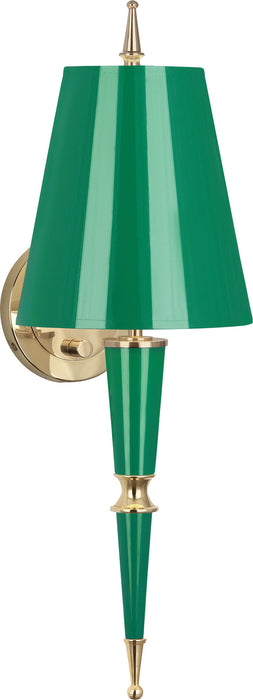 Robert Abbey - G903 - One Light Wall Sconce - Jonathan Adler Versailles - Emerald Lacquered Paint w/ Modern Brass