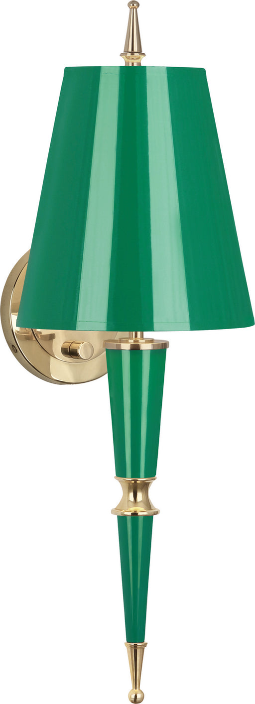 Robert Abbey - G903 - One Light Wall Sconce - Jonathan Adler Versailles - Emerald Lacquered Paint w/ Modern Brass