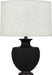 Robert Abbey - MDC22 - One Light Table Lamp - Michael Berman Atlas - Matte Dark Coal Glazed Ceramic w/ Deep Patina Bronze