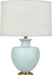 Robert Abbey - MSB21 - One Light Table Lamp - Michael Berman Atlas - Matte Sky Blue Glazed Ceramic w/ Modern Brass