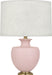 Robert Abbey - MWR21 - One Light Table Lamp - Michael Berman Atlas - Matte Woodrose Glazed Ceramic w/ Modern Brass