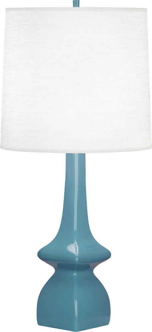 Robert Abbey - OB210 - One Light Table Lamp - Jasmine - STEEL BLUE GLAZED CERAMIC