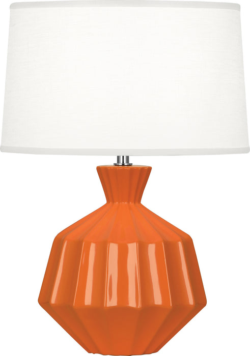 Robert Abbey - PM989 - One Light Accent Lamp - Orion - Pumpkin Glazed Ceramic