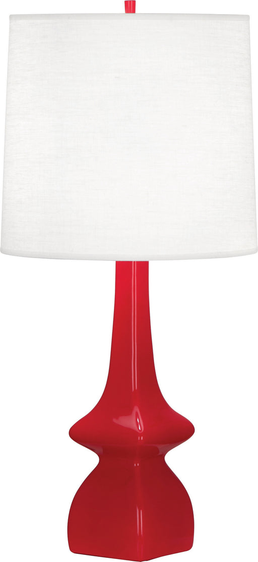 Robert Abbey - RR210 - One Light Table Lamp - Jasmine - RUBY RED GLAZED CERAMIC