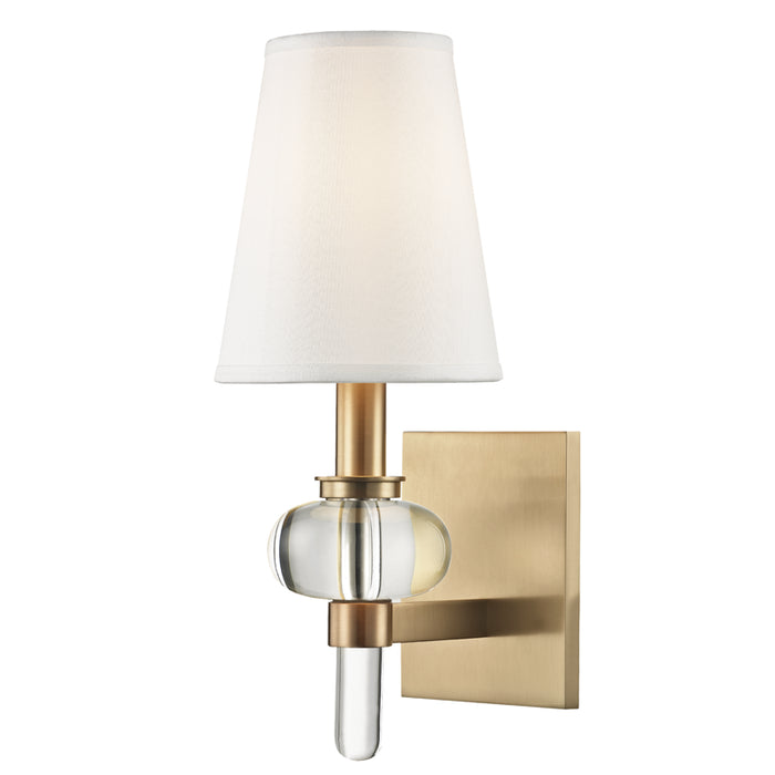 Hudson Valley - 1900-AGB - One Light Wall Sconce - Luna - Aged Brass