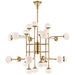 Hudson Valley - 4724-AGB - LED Chandelier - Fleming - Aged Brass