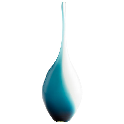 Cyan - 07831 - Vase - Swirly - Blue And White