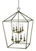 Trans Globe Imports - 10268 ASL - Eight Light Pendant - Lacey - Antique Silver Leaf