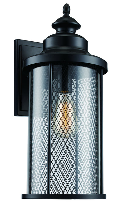 Trans Globe Imports - 40742 BK - One Light Wall Lantern - Stewart - Black