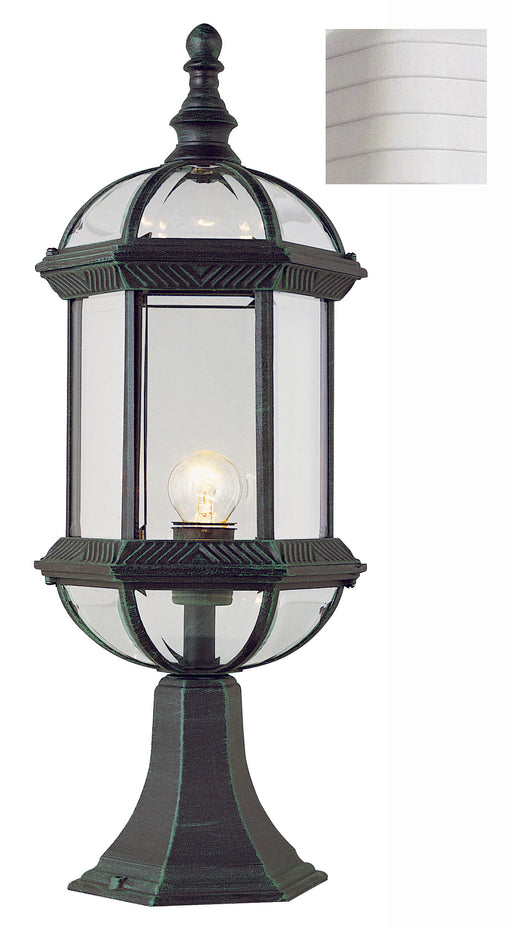 Trans Globe Imports - 4182 WH - One Light Postmount Lantern - Wentworth - White
