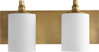 Quorum - 5009-2-80 - Two Light Vanity - Celeste - Aged Brass