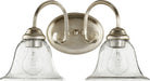 Quorum - 5110-2-60 - Two Light Vanity - Spencer - Aged Silver Leaf w/ Clear/Seeded