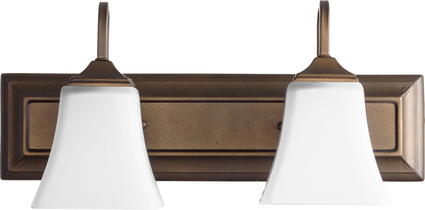 Quorum - 5104-2-86 - Two Light Vanity - Oiled Bronze w/ Satin Opal