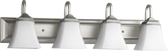 Quorum - 5104-4-65 - Four Light Vanity - Satin Nickel w/ Satin Opal