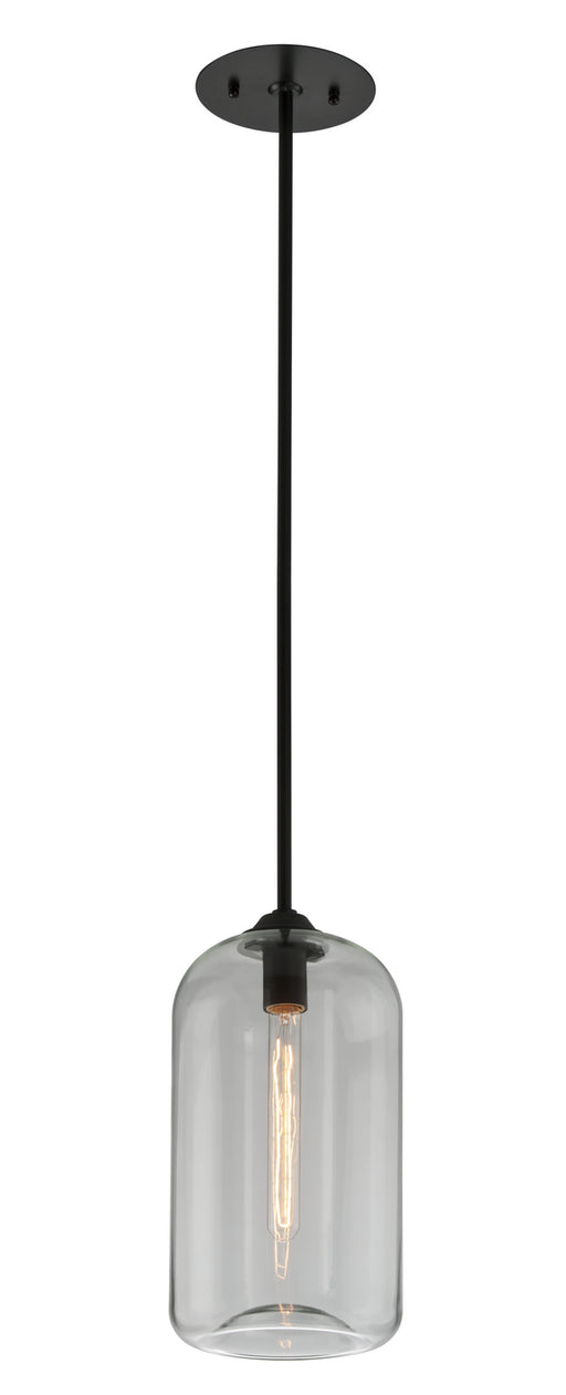 Troy Lighting - F5561-SBK - One Light Pendant - District - Satin Black
