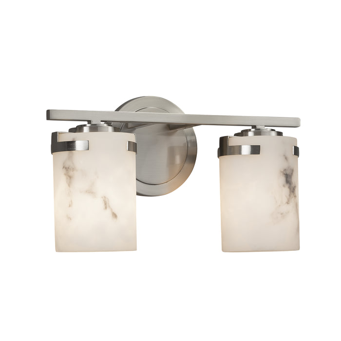 Justice Designs - FAL-8452-10-NCKL - Two Light Bath Bar - LumenAria - Brushed Nickel