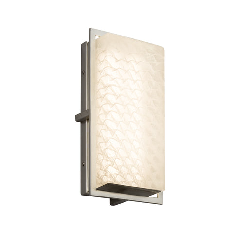 Justice Designs - FSN-7562W-WEVE-NCKL - LED Wall Sconce - Fusion - Brushed Nickel