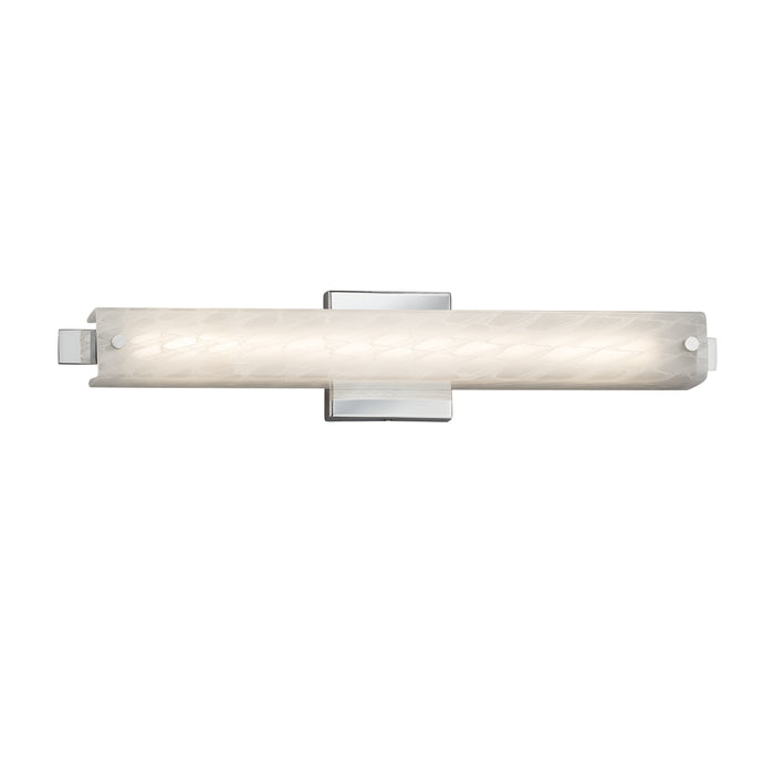 Justice Designs - FSN-8681-WEVE-CROM - LED Bath Bar - Fusion - Polished Chrome