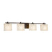 Justice Designs - PNA-8444-55-PLET-DBRZ - Four Light Bath Bar - Porcelina™ - Dark Bronze