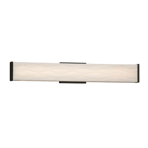 Justice Designs - PNA-8605-WAVE-MBLK - LED Bath Bar - Porcelina™ - Matte Black