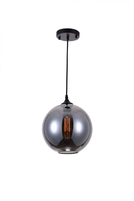 CWI Lighting - 5553P10-Smoke - One Light Mini Pendant - Glass - Black