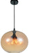 CWI Lighting - 5553P16 -Amber - Four Light Pendant - Glass - Black