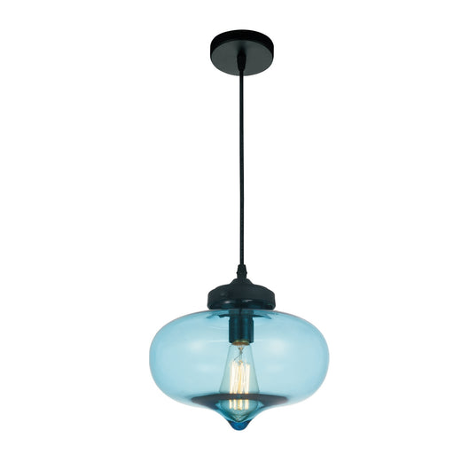 CWI Lighting - 5570P11 - Blue - One Light Mini Pendant - Glass - Black