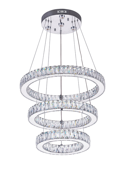 CWI Lighting - 5635P20ST-3R (Clear) - LED Chandelier - Florence - Chrome