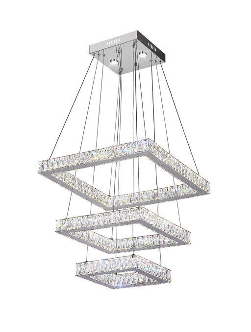 CWI Lighting - 5635P21ST-3S (Clear) - LED Chandelier - Florence - Chrome