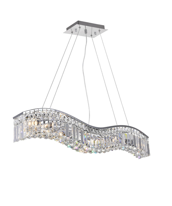 CWI Lighting - 8004P30C-A (Clear) - Five Light Chandelier - Glamorous - Chrome