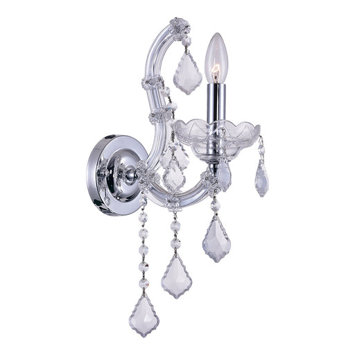 CWI Lighting - 8318W5C-1 (Clear) - One Light Wall Sconce - Maria Theresa - Chrome