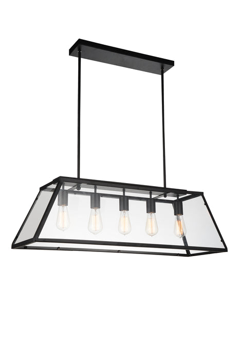 CWI Lighting - 9601P36-5-101 - Five Light Chandelier - Alyson - Black