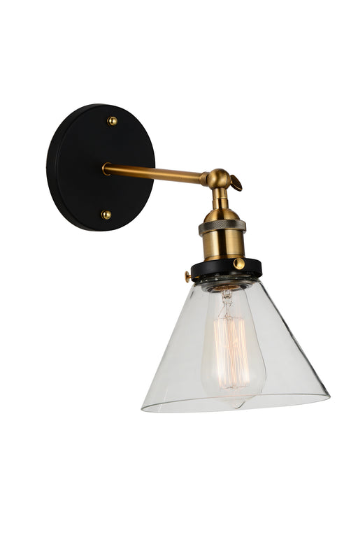 CWI Lighting - 9735W7-1-101 - One Light Wall Sconce - Eustis - Black & Gold Brass
