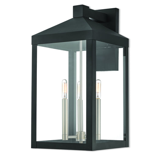 Livex Lighting - 20585-04 - Three Light Outdoor Wall Lantern - Nyack - Black
