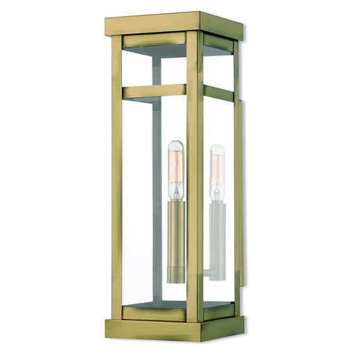 Livex Lighting - 20703-01 - One Light Outdoor Wall Lantern - Hopewell - Antique Brass
