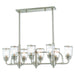 Livex Lighting - 40028-91 - Eight Light Linear Chandelier - Lawrenceville - Brushed Nickel