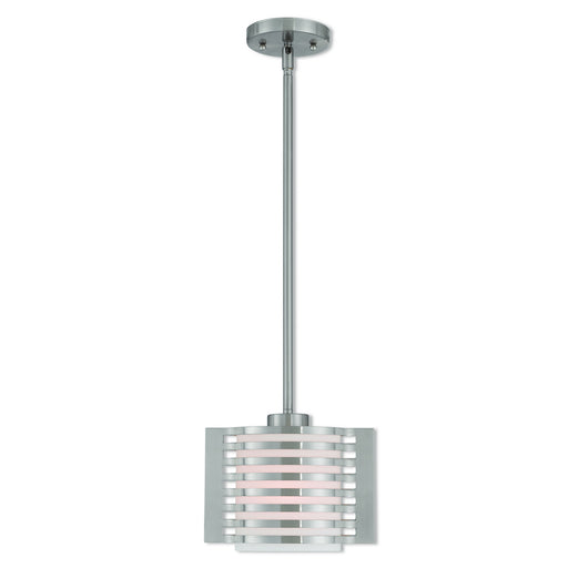 Livex Lighting - 41031-91 - One Light Mini Pendant - Hilliard - Brushed Nickel