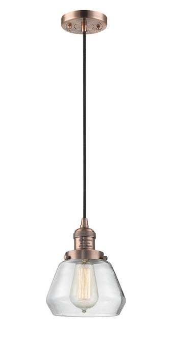 Innovations - 201C-AC-G172 - One Light Mini Pendant - Franklin Restoration - Antique Copper