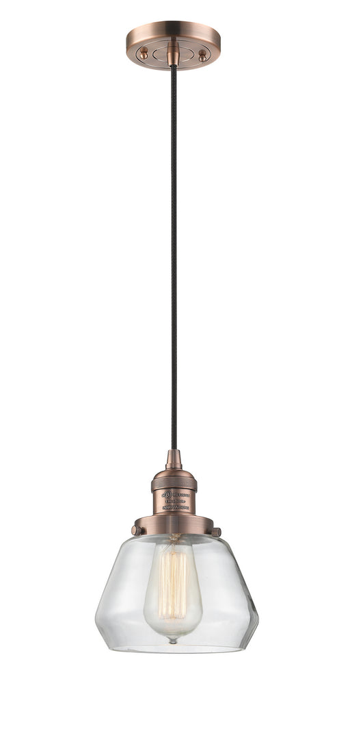 Innovations - 201C-AC-G172 - One Light Mini Pendant - Franklin Restoration - Antique Copper
